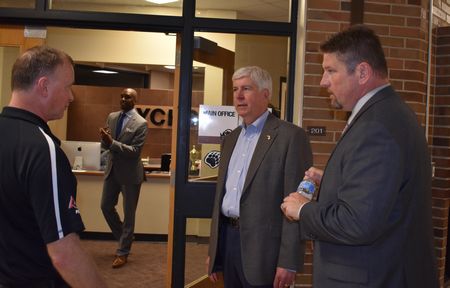 Gov. Rick Snyder visits Ypsilanti Community High School, signs education budget