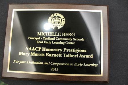 Ms. Berg's NAACP Award