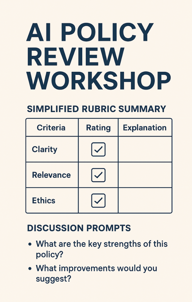 ai policy review workshop